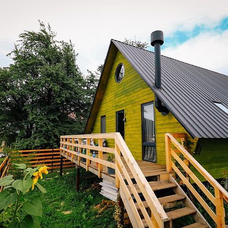 Wooden cottage green house in Bakoerjani Buitenkant foto